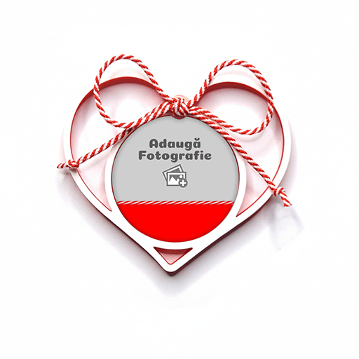 Mărțișor Personalizat 3D Magnetic - Cu Poză, Nume Sau Text - Vedere Background